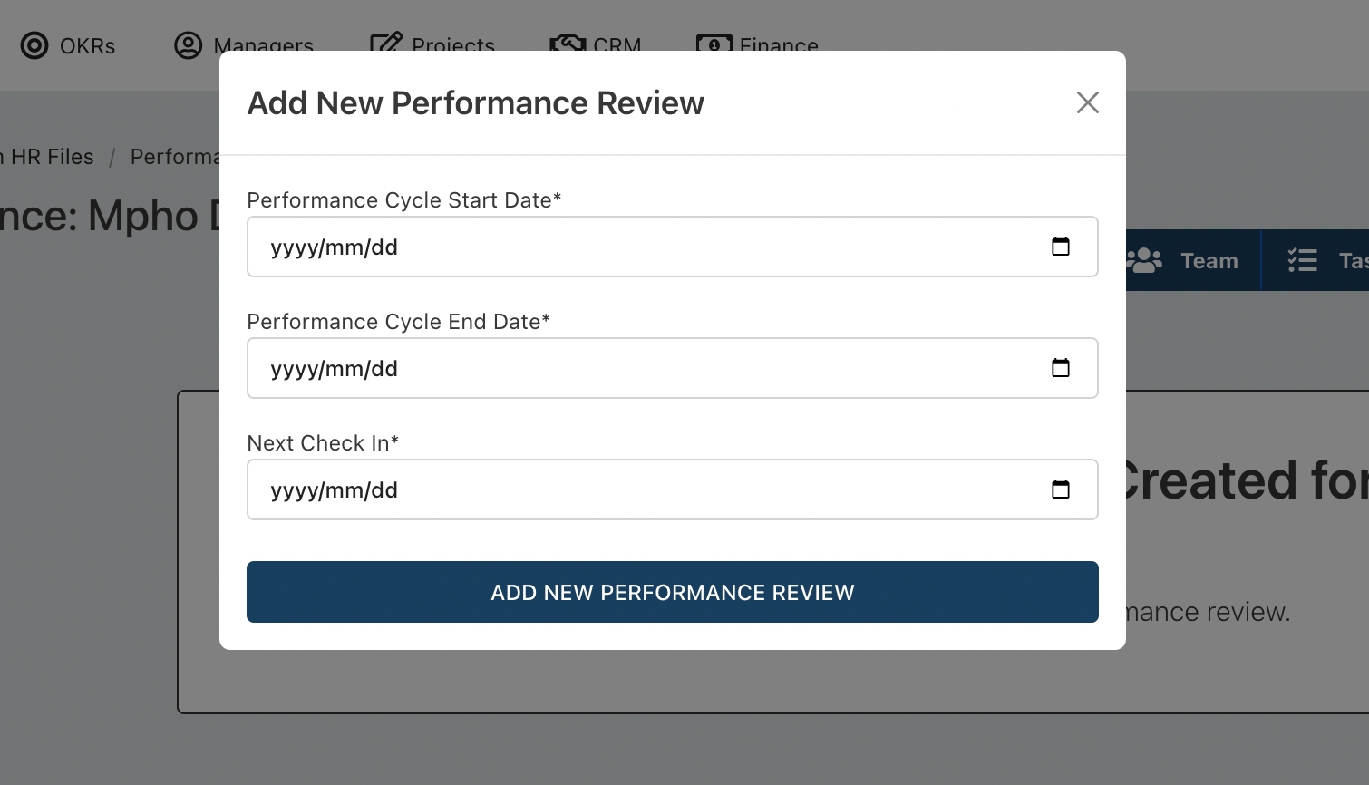 Manager Team Performance Reviews