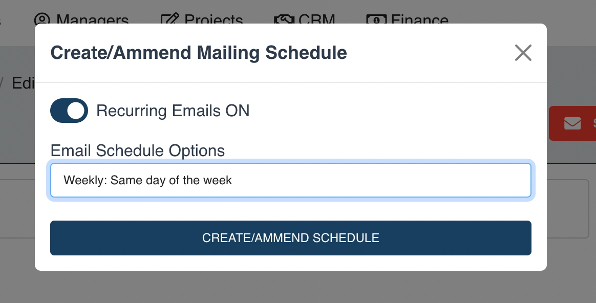 Set Email Scheduling