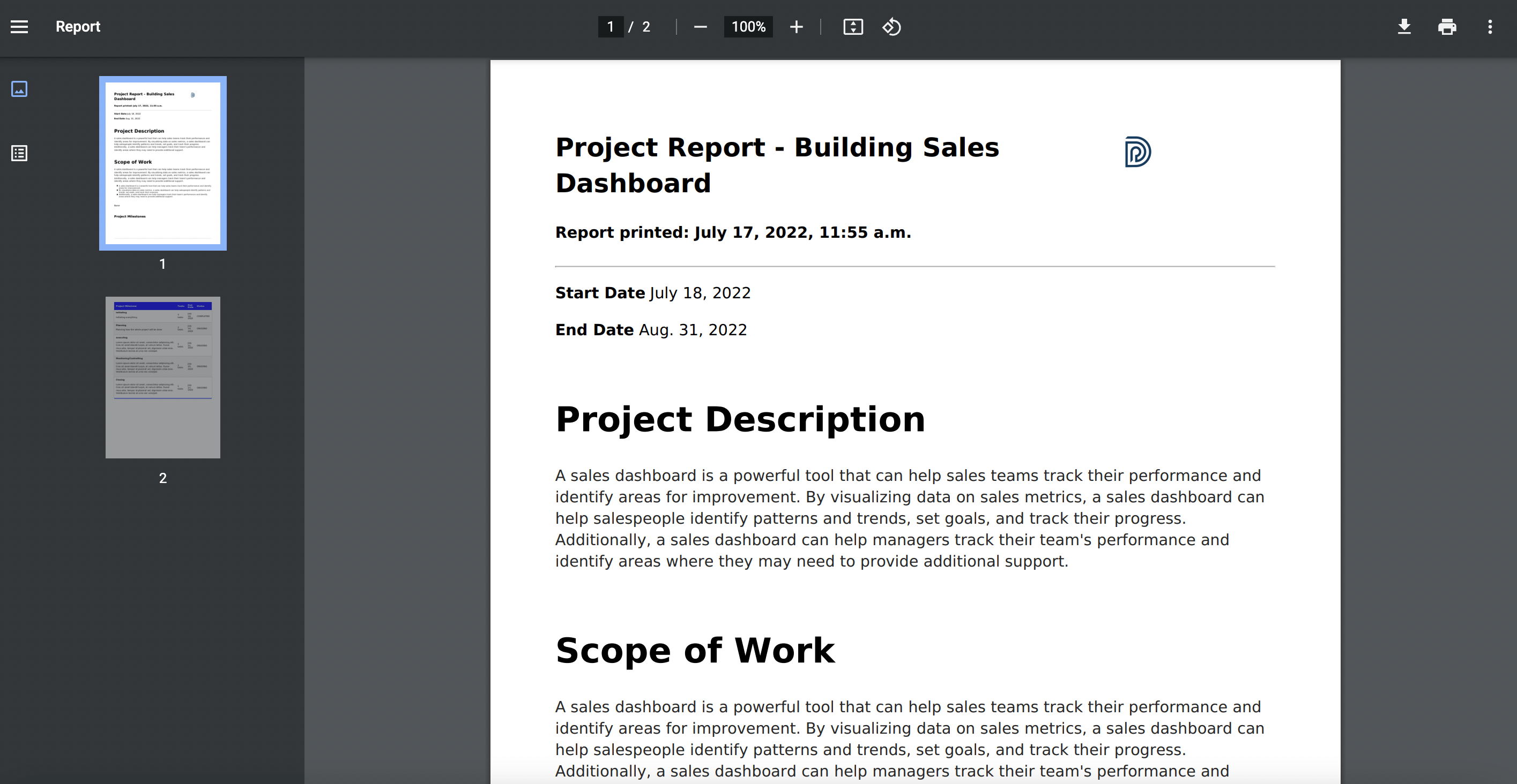View Project Report in PDF